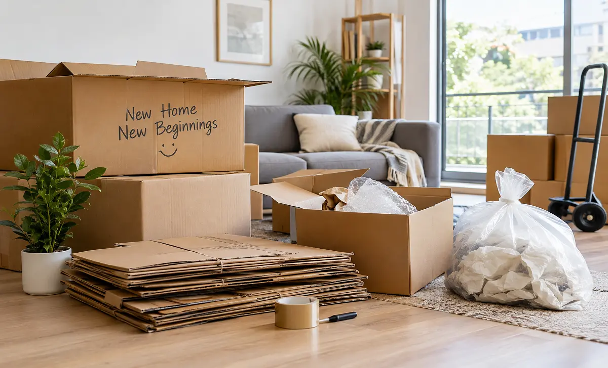 Get rid of moving boxes after moving house